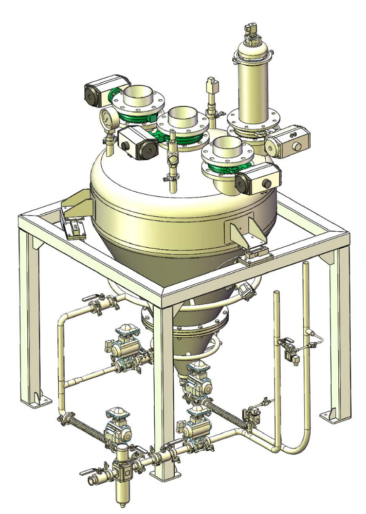 Positive pressure conveying system